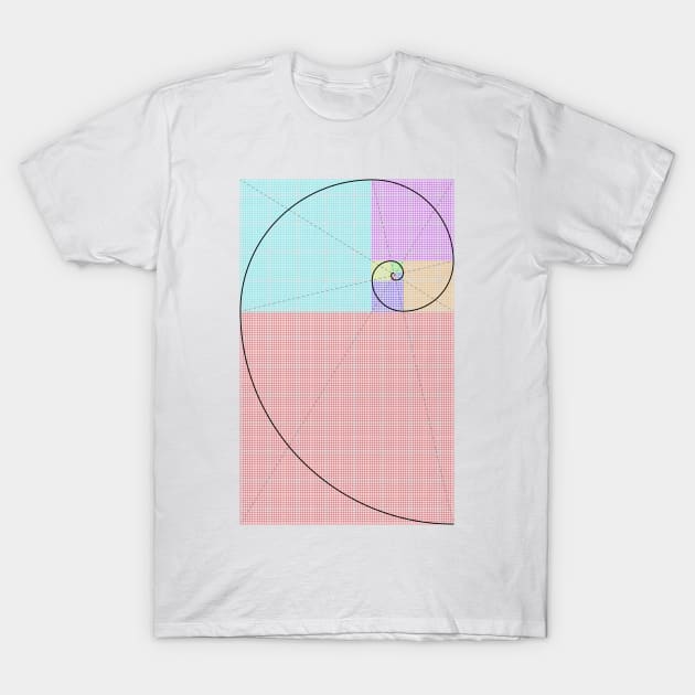 Fibonacci Spiral T-Shirt by tuditees